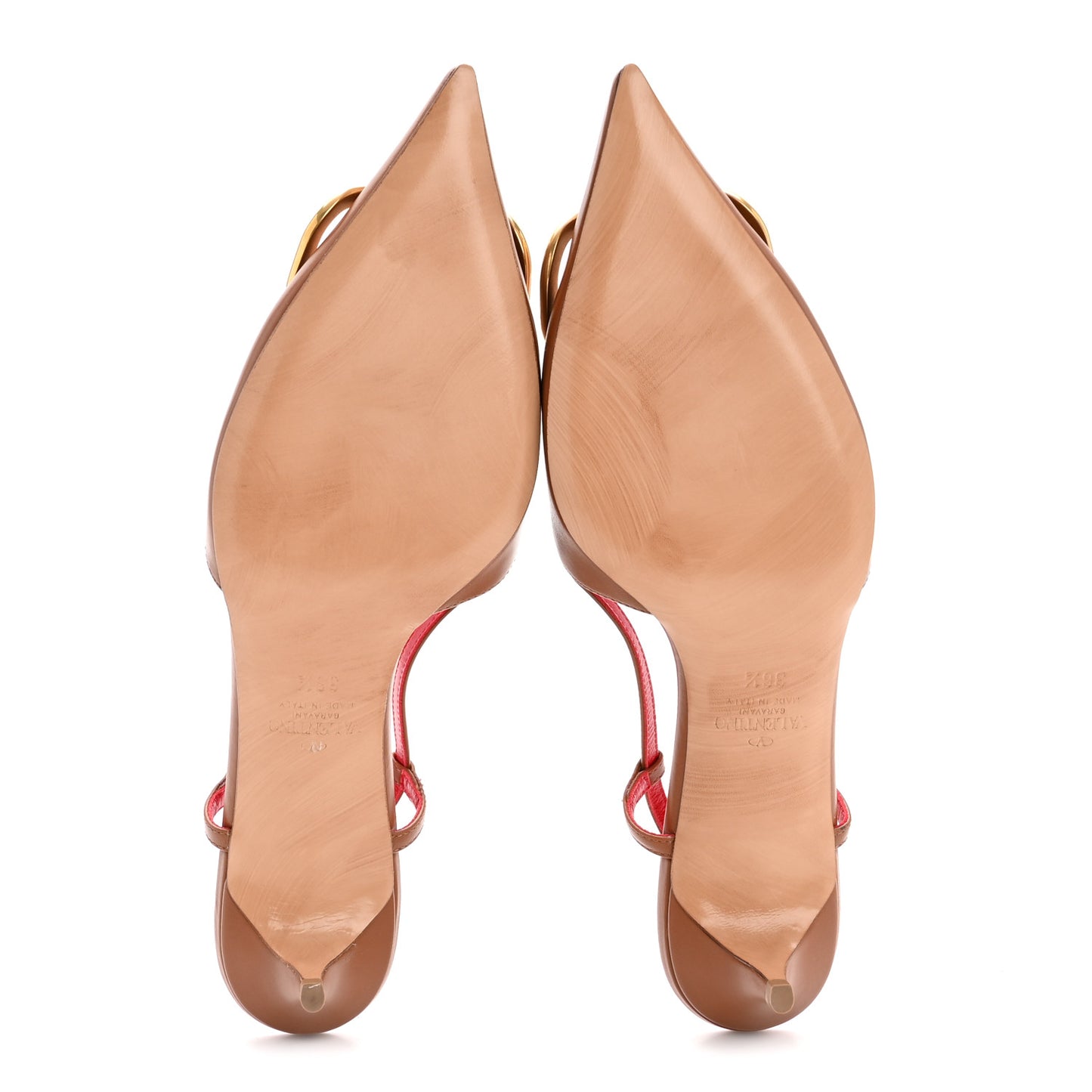 Calfskin Vlogo Slingback 40mm Pumps 36.5 Gingerbread