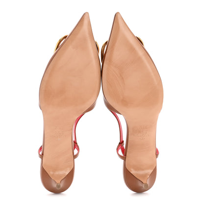 Valentino Garavani Calfskin Vlogo Slingback 40mm Pumps 36.5 Gingerbread 6 of 10