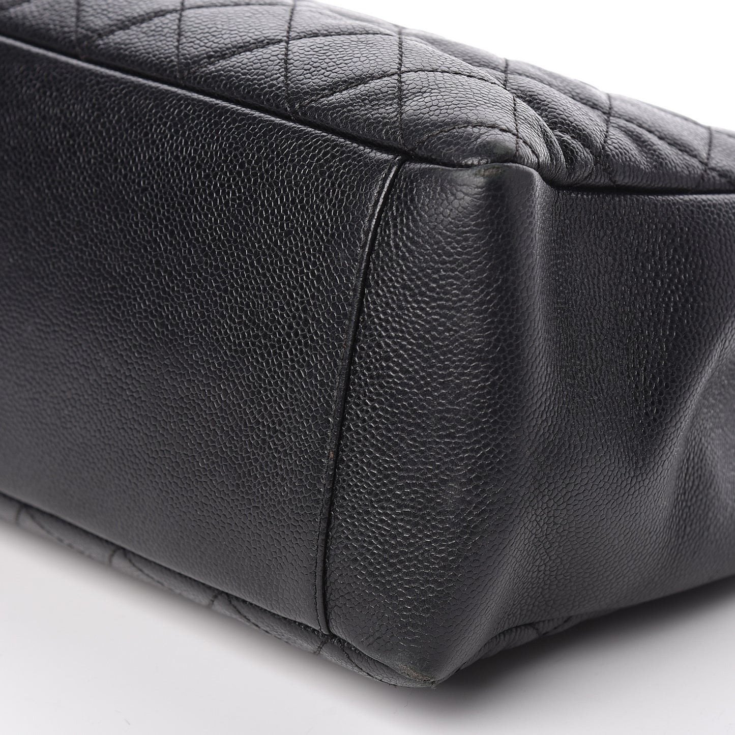 Caviar Quilted Grand Shopping Tote GST Black