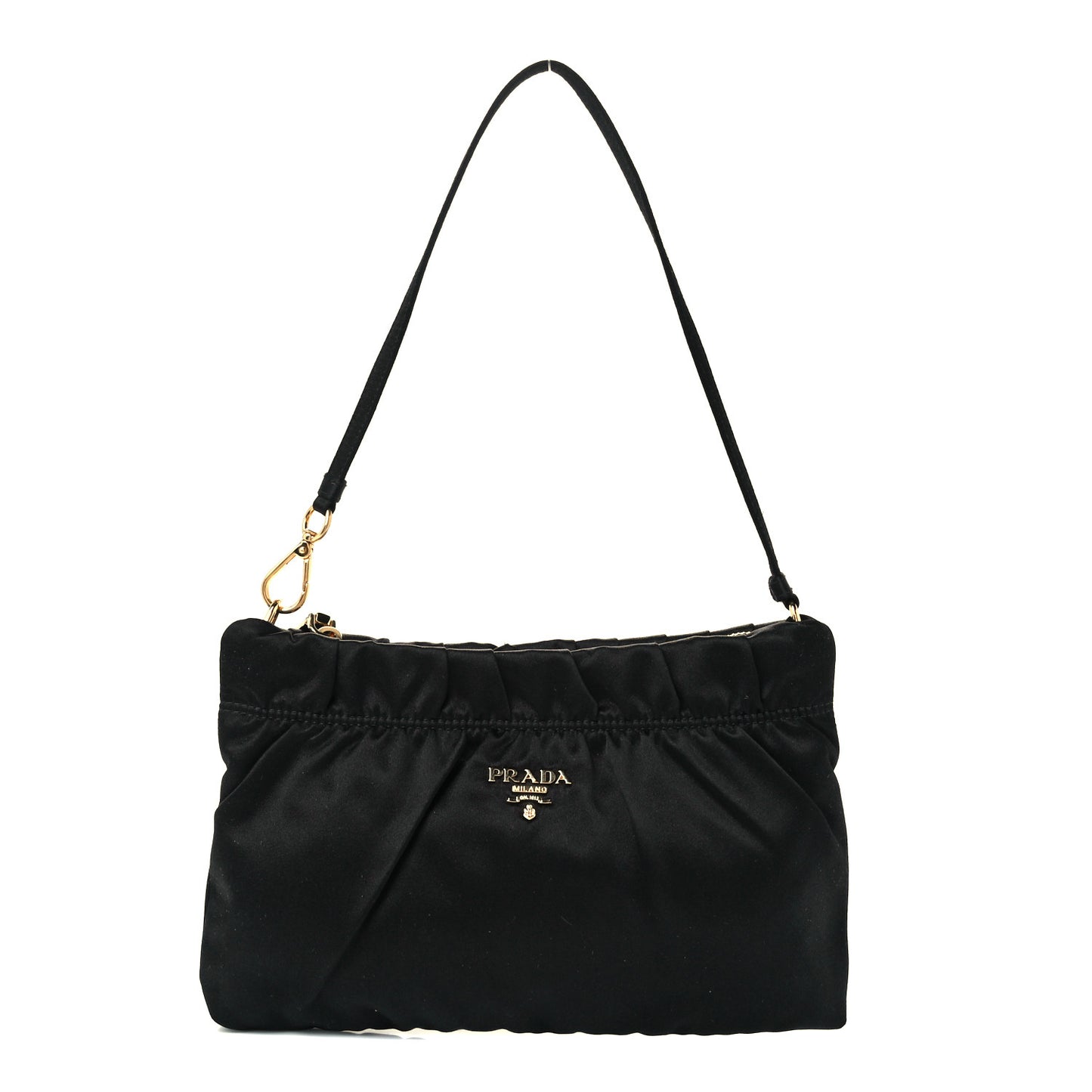 Satin Raso Shoulder Bag Black