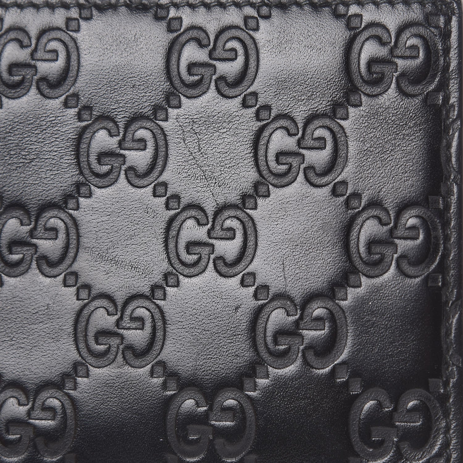Gucci Guccissima Bi-Fold Wallet Black 8 of 9