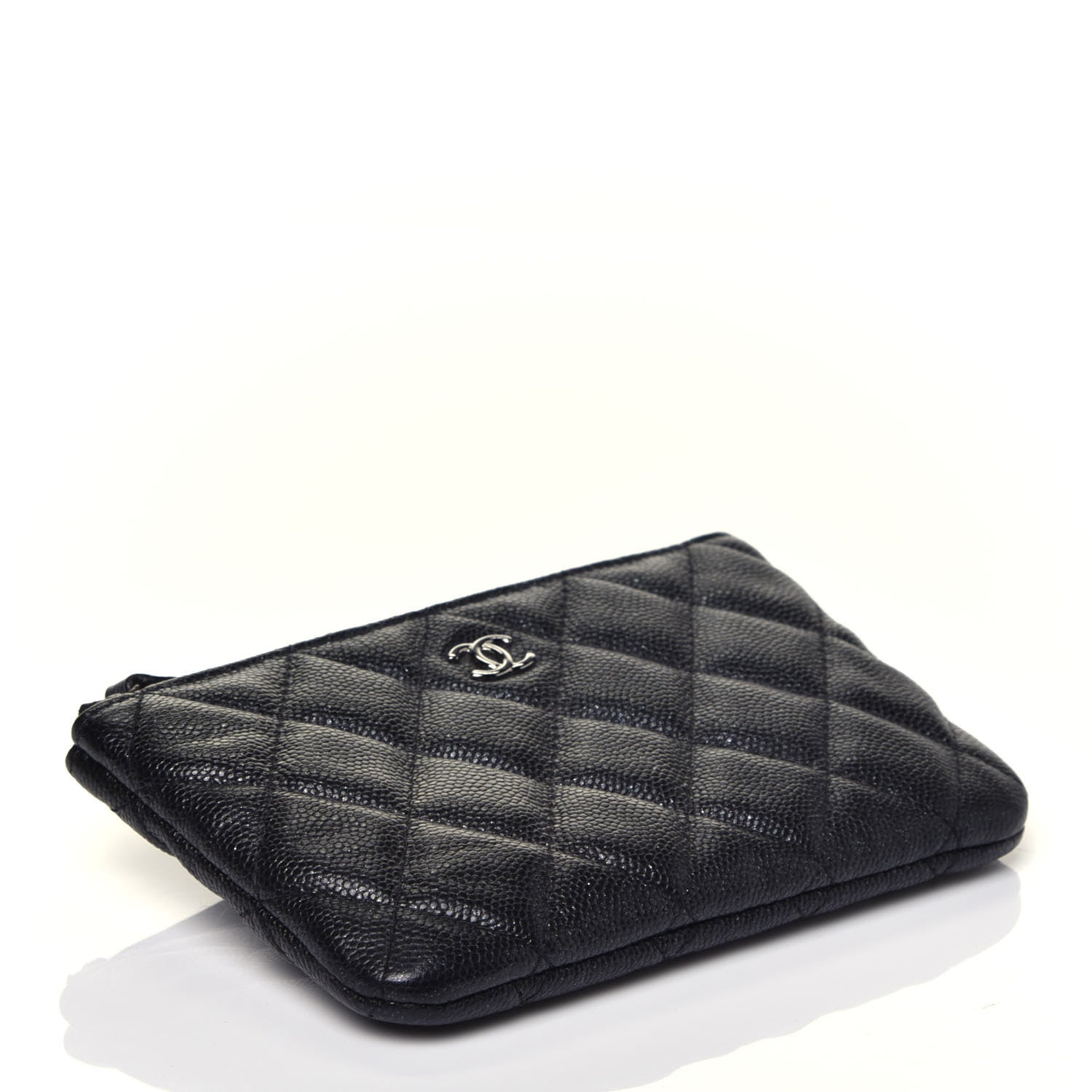 Chanel Iridescent Caviar Quilted Small Cosmetic Case Black 4 of 7