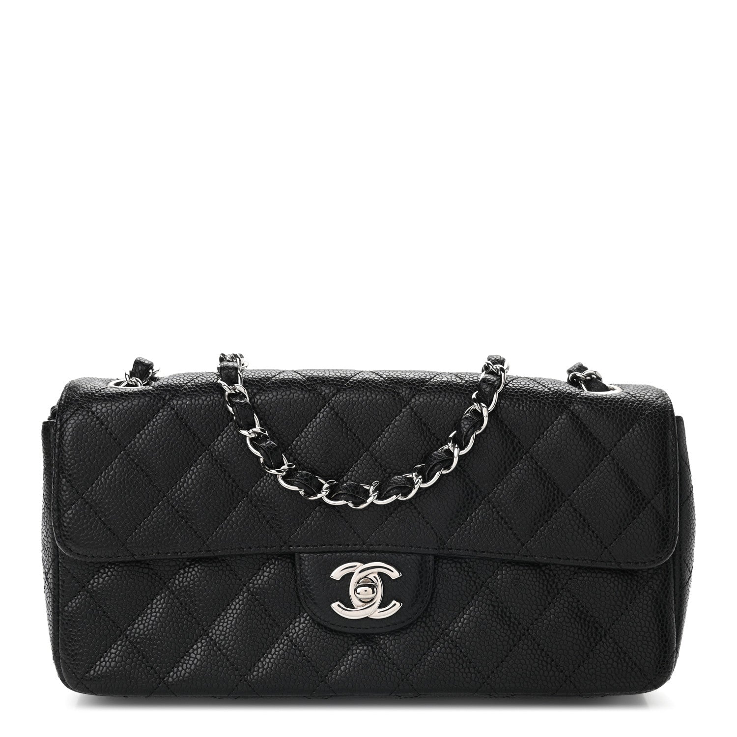 Chanel Caviar Quilted East West Flap Black 1 of 9