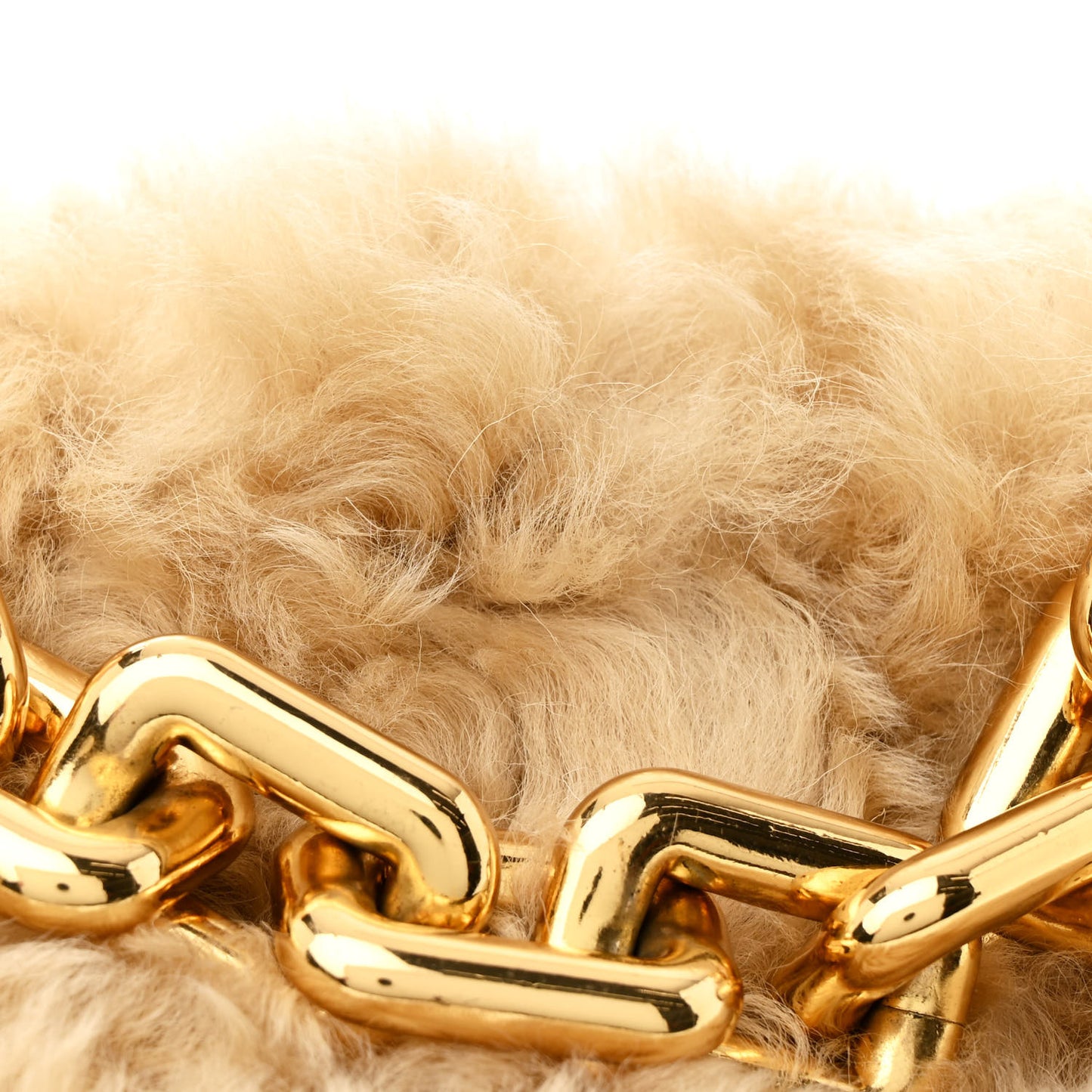 Shearling Lambskin The Pouch Chain Porridge