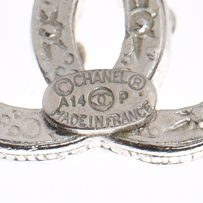 Chanel Crystal CC Earrings Silver 4 of 5
