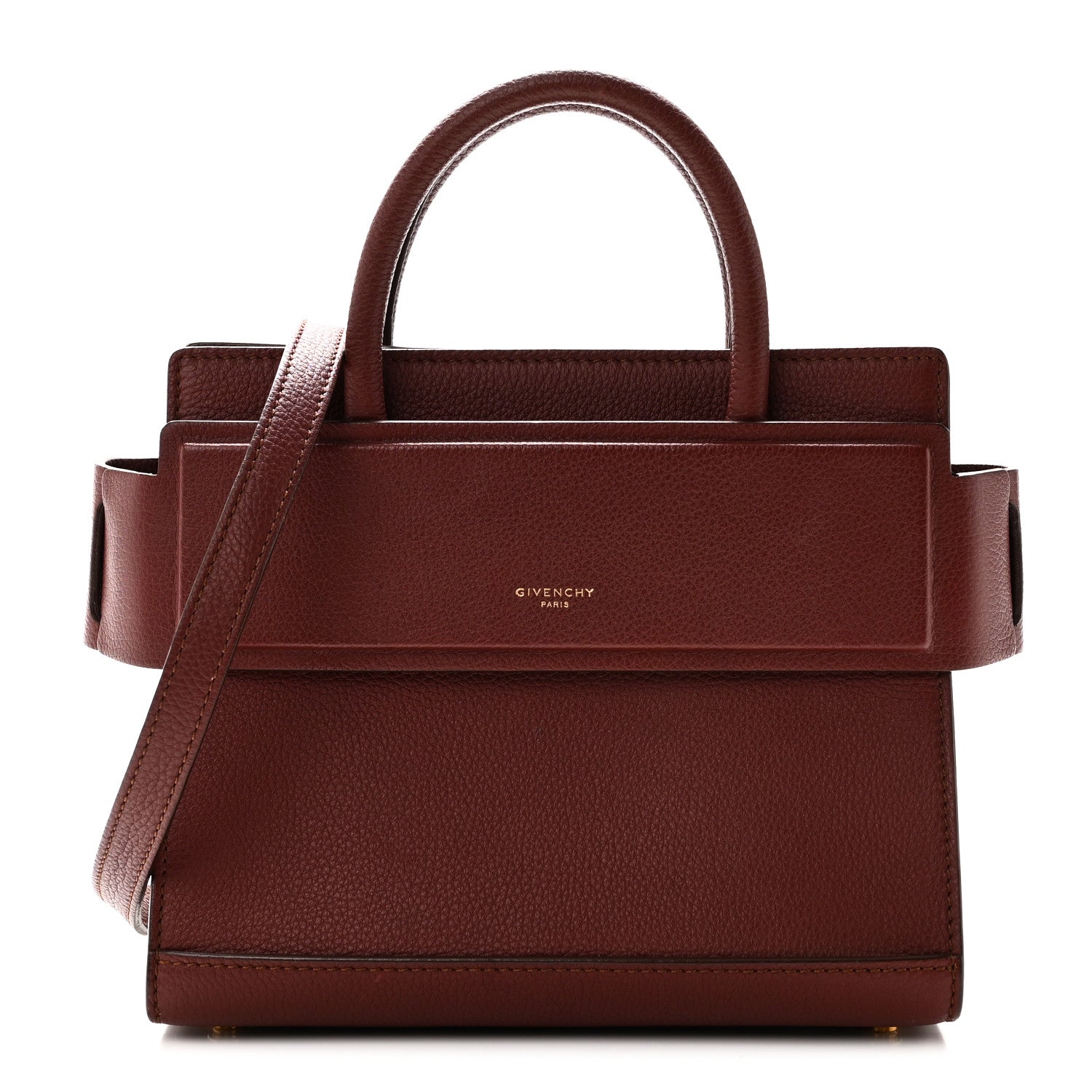 Givenchy Grained Calfskin Mini Horizon Satchel Oxblood 1 of 10