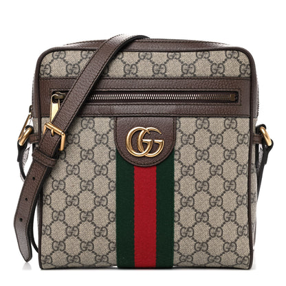 Gucci GG Supreme Monogram Web Small Ophidia Messenger Bag Brown 1 of 5