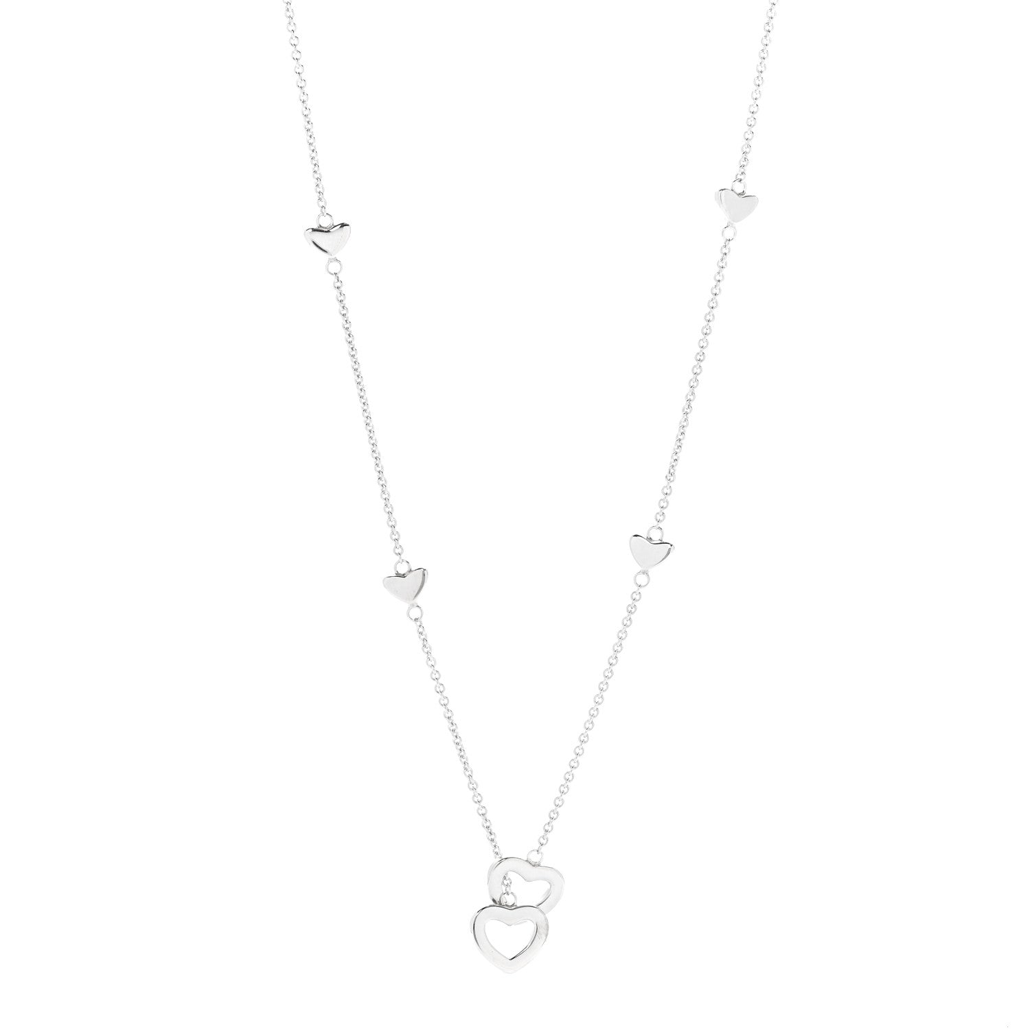 Tiffany Sterling Silver Heart Lariat Necklace 1 of 5