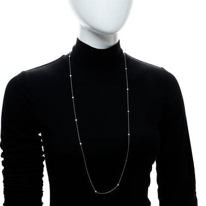 Roberto Coin 18K White Gold Diamond .75ct Diamonds By The Inch Ten Station Necklace 6 of 6