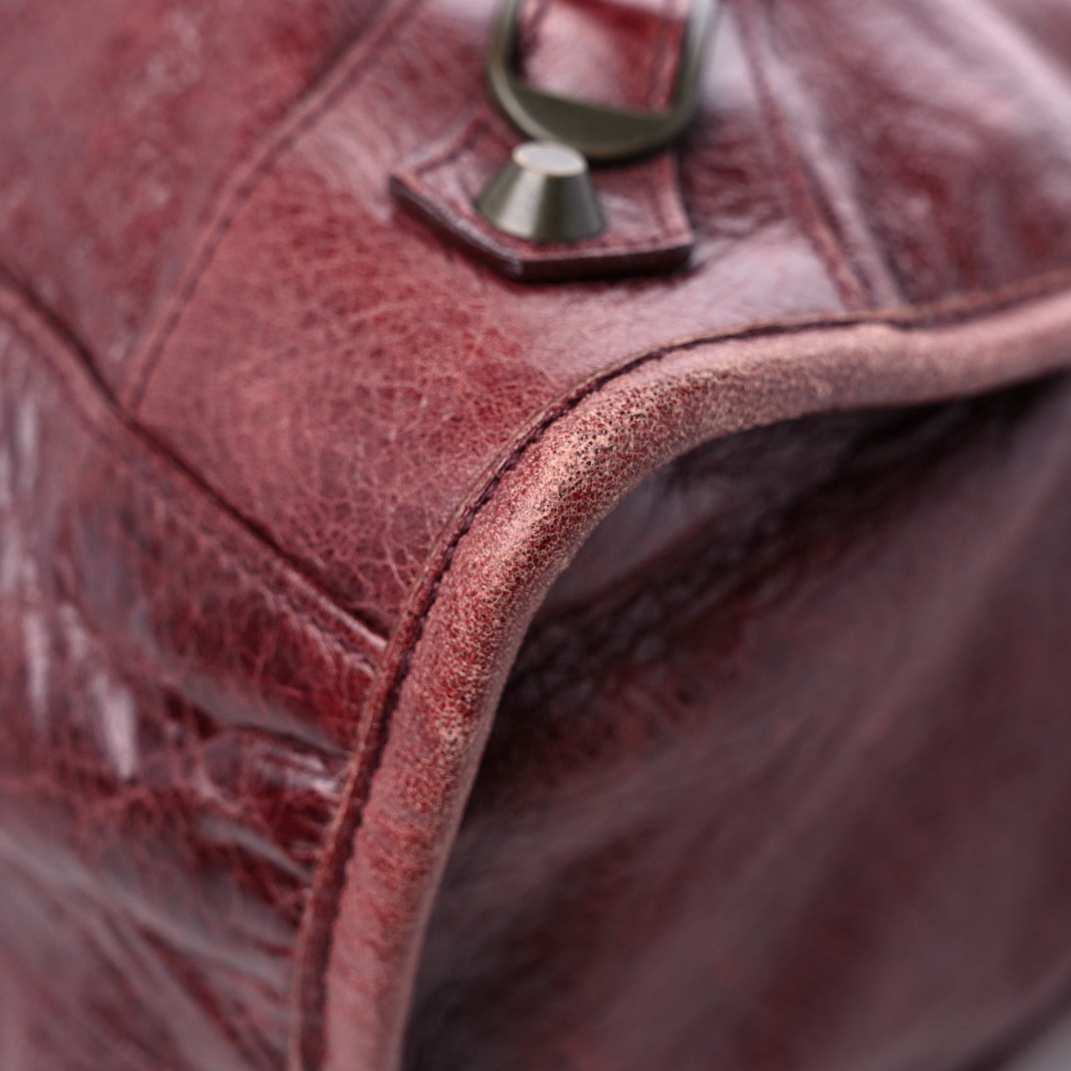 Balenciaga Agneau Classic Hardware City Dark Wine 10 of 21