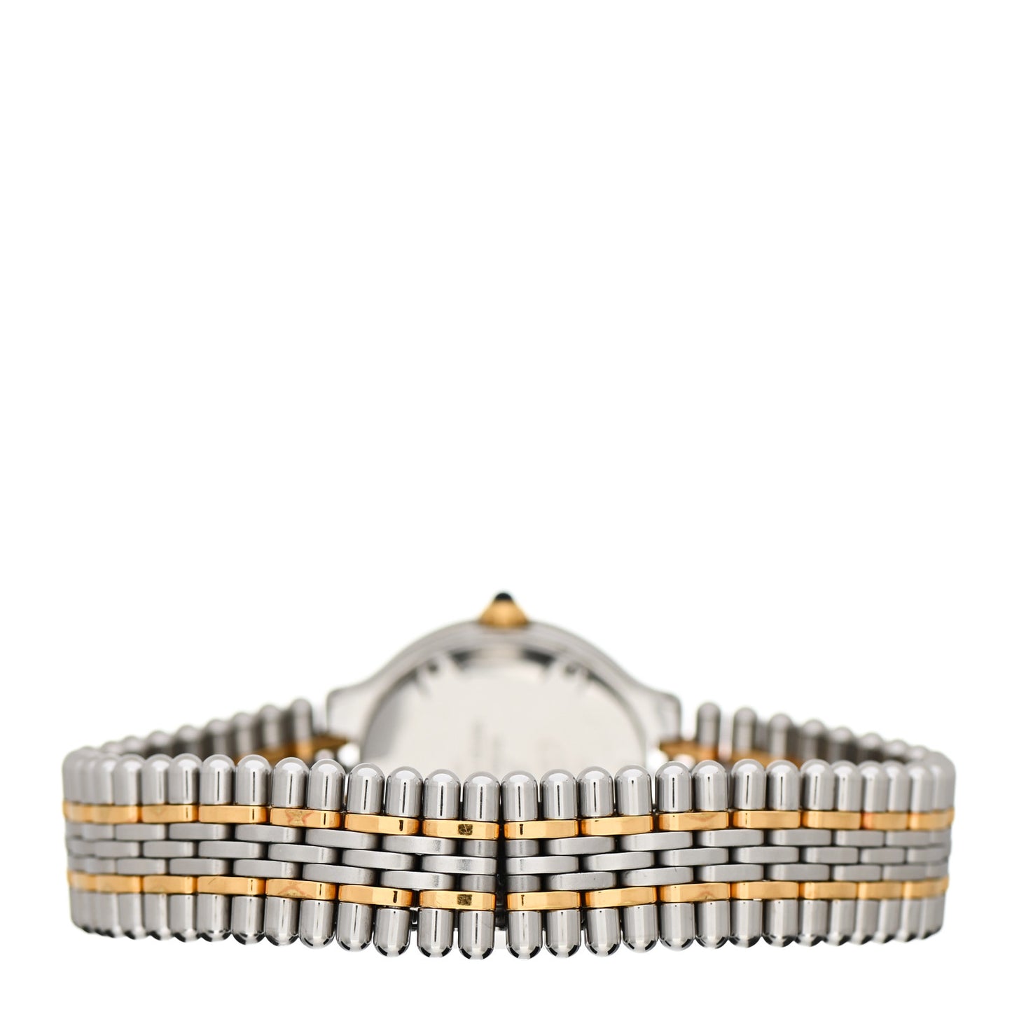 Stainless Steel 18K Yellow Gold 28mm Must De 21 Bullet Link Quartz Watch