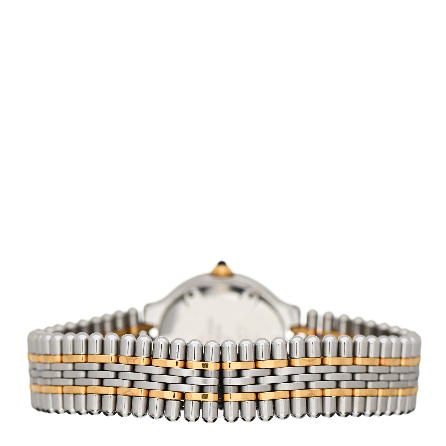 Cartier Stainless Steel 18K Yellow Gold 28mm Must De 21 Bullet Link Quartz Watch 3 of 4