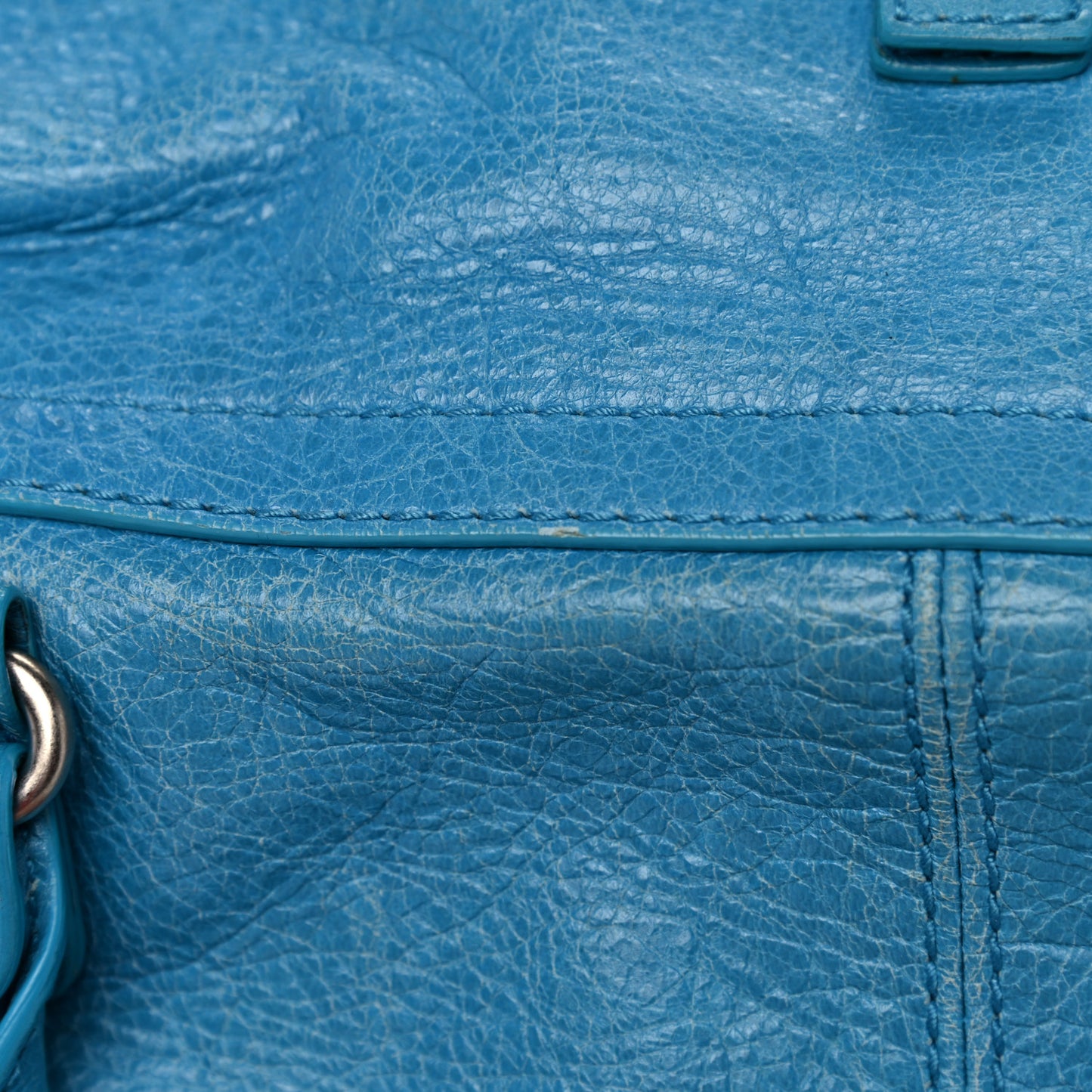 Agneau Classic Hardware Small Squash Duffel Bag Cyclade