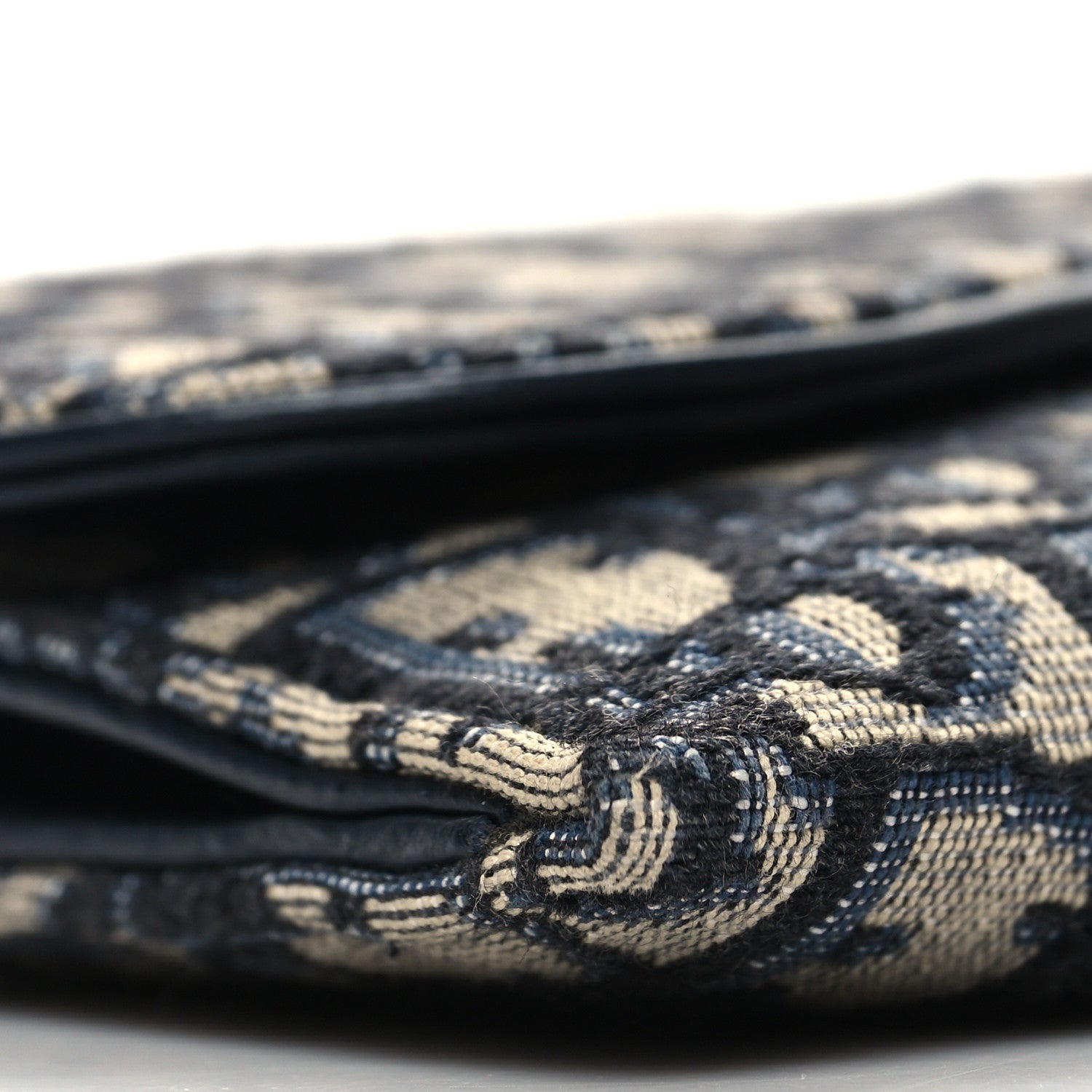 Christian Dior Oblique Saddle Chain Long Wallet Blue 9 of 10