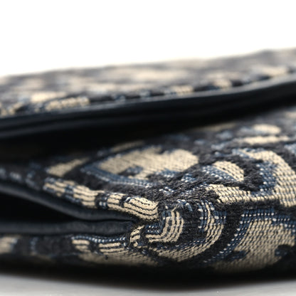 Christian Dior Oblique Saddle Chain Long Wallet Blue 9 of 10