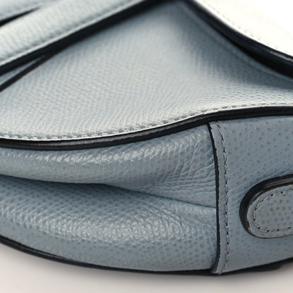 Christian Dior Grained Calfskin Mini Saddle Bag Sky Blue 9 of 9