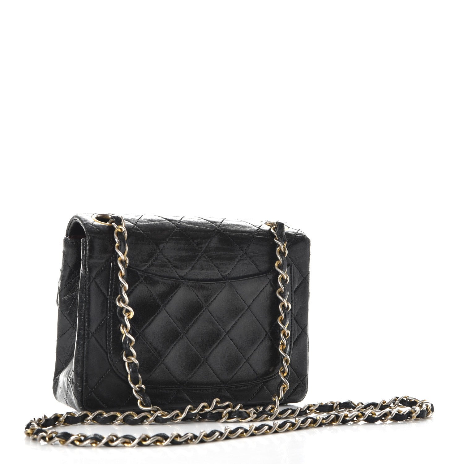 Chanel Lambskin Quilted Mini Square Flap Black 3 of 13
