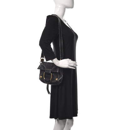 Dolce & Gabbana Grained Calfskin D Ring Shoulder Bag Black 2 of 9