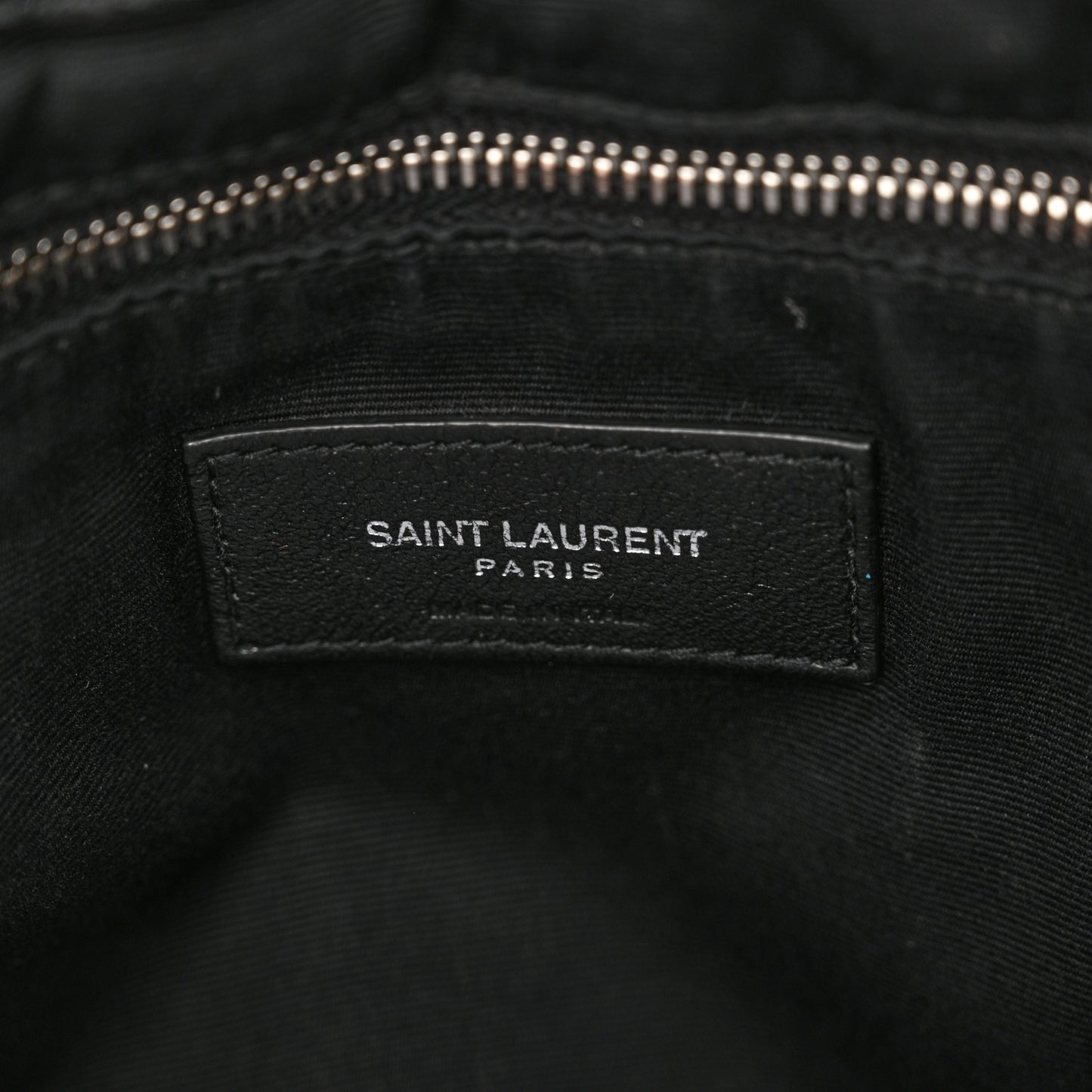 Calfskin Y Quilted Monogram Large Loulou Chain Satchel Black