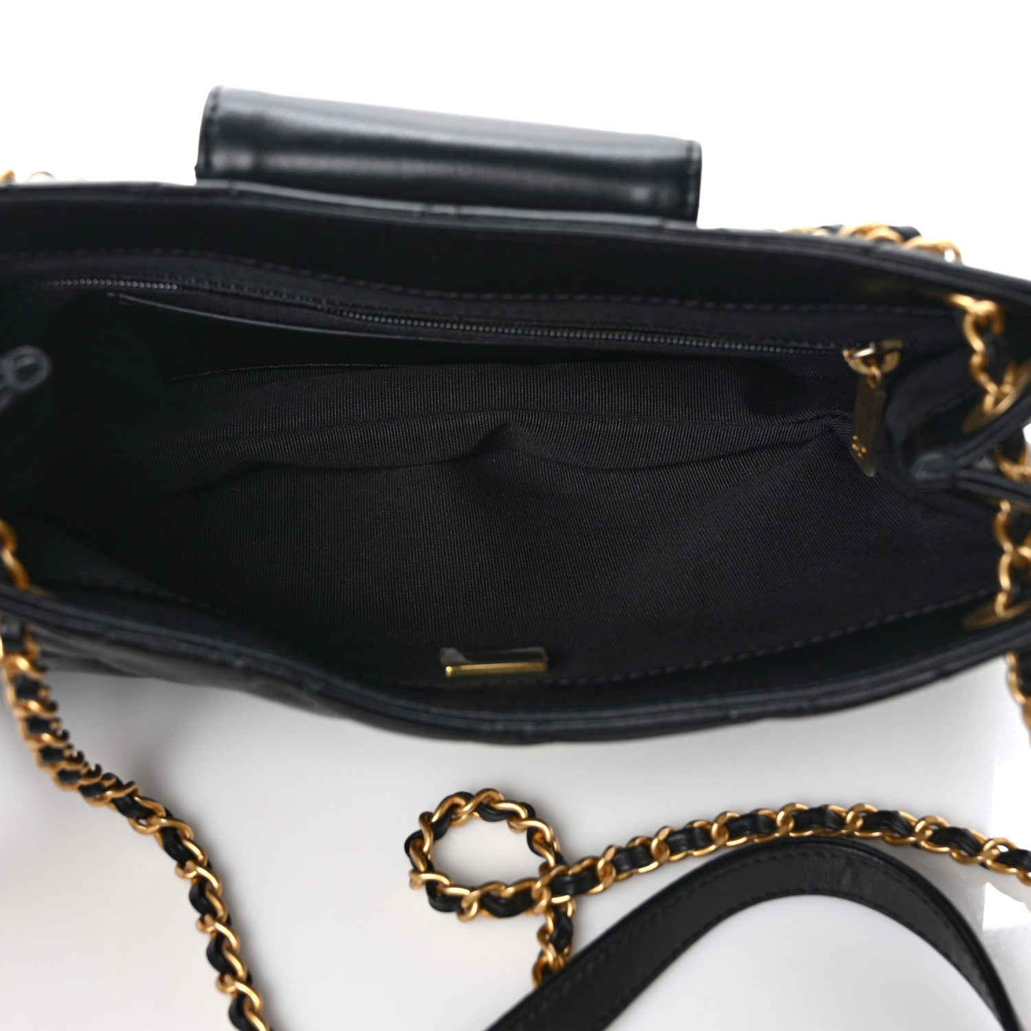 Chanel Lambskin Quilted CC Messenger Black 5 of 9