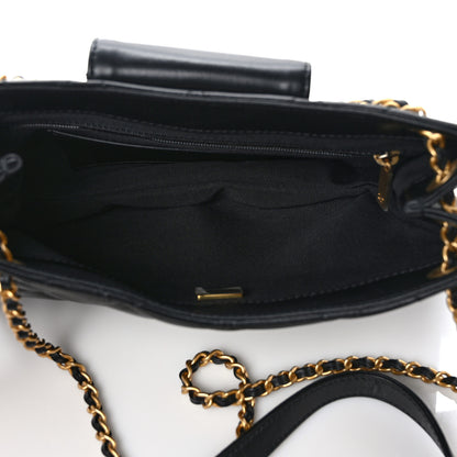 Chanel Lambskin Quilted CC Messenger Black 5 of 9