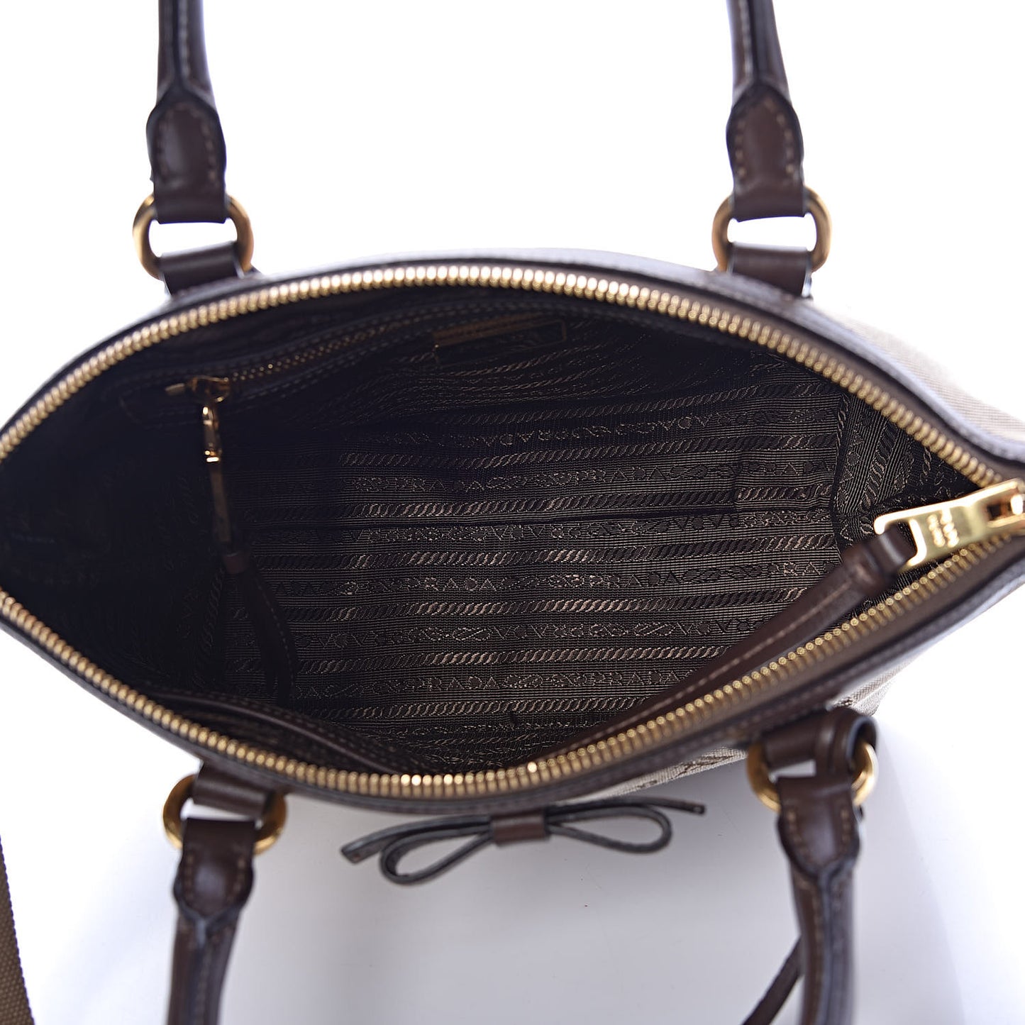 Jacquard Logo Handbag Corda Bruciato