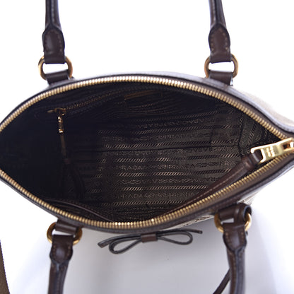 Prada Jacquard Logo Handbag Corda Bruciato 5 of 11