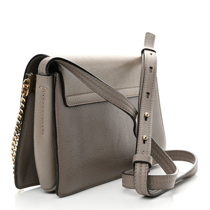 Chloe Grained Calfskin Lambskin Small Faye Shoulder Bag Motty Grey 3 of 14