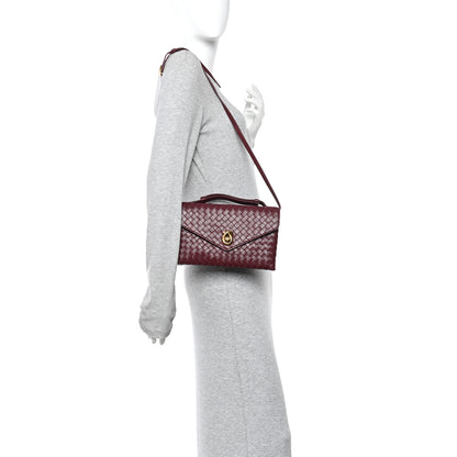 Bottega Veneta Nappa Intrecciato Knot Lock Top Handle Crossbody Bag Barolo Barolo 2 of 9