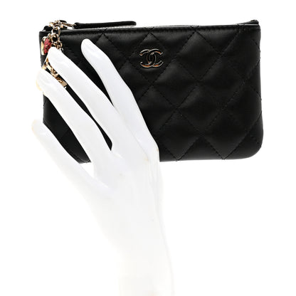 Chanel Lambskin Quilted Small Casino Cosmetic Case Black 2 of 8