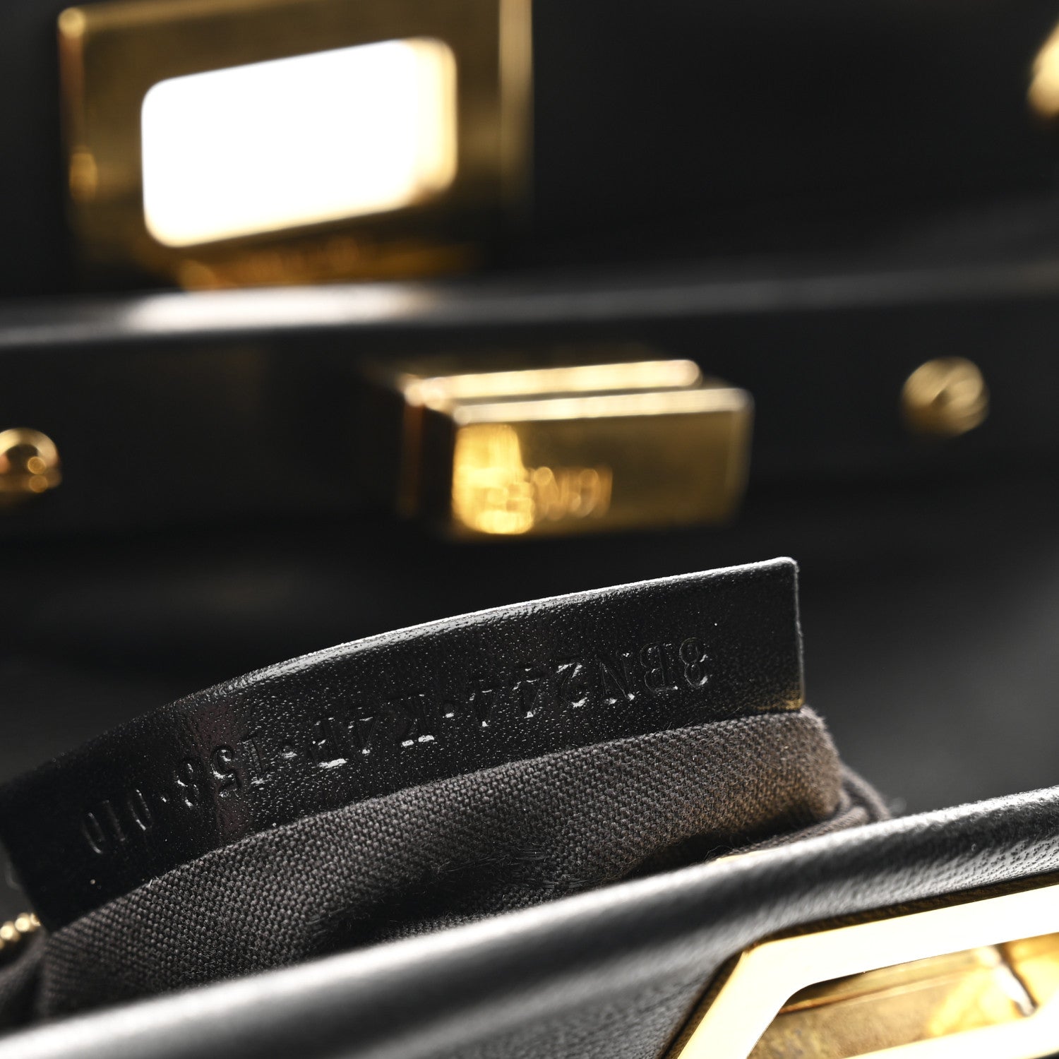 Fendi Nappa Mini Peekaboo Iconic Satchel Black 8 of 11