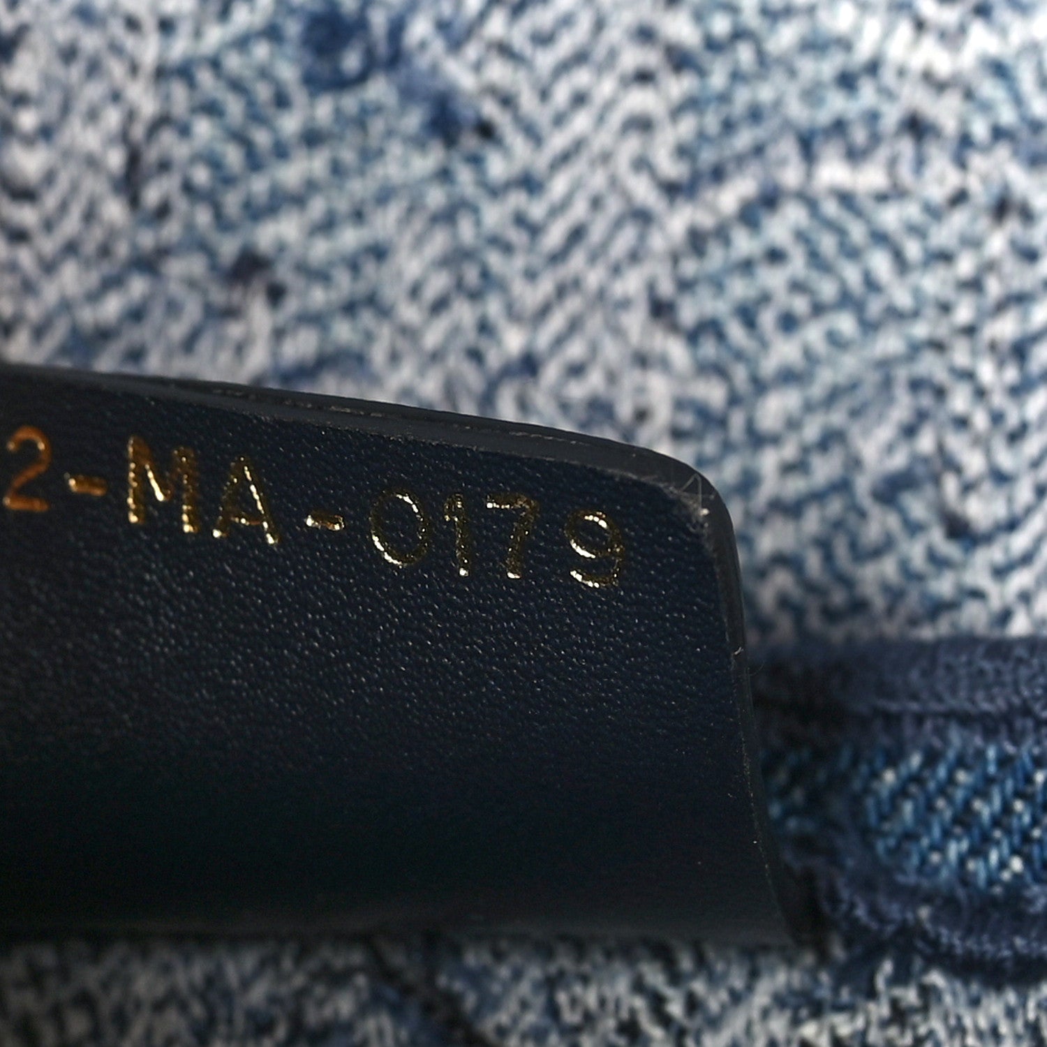 Christian Dior Oblique Embroidered Saddle Bag Denim Blue 7 of 10