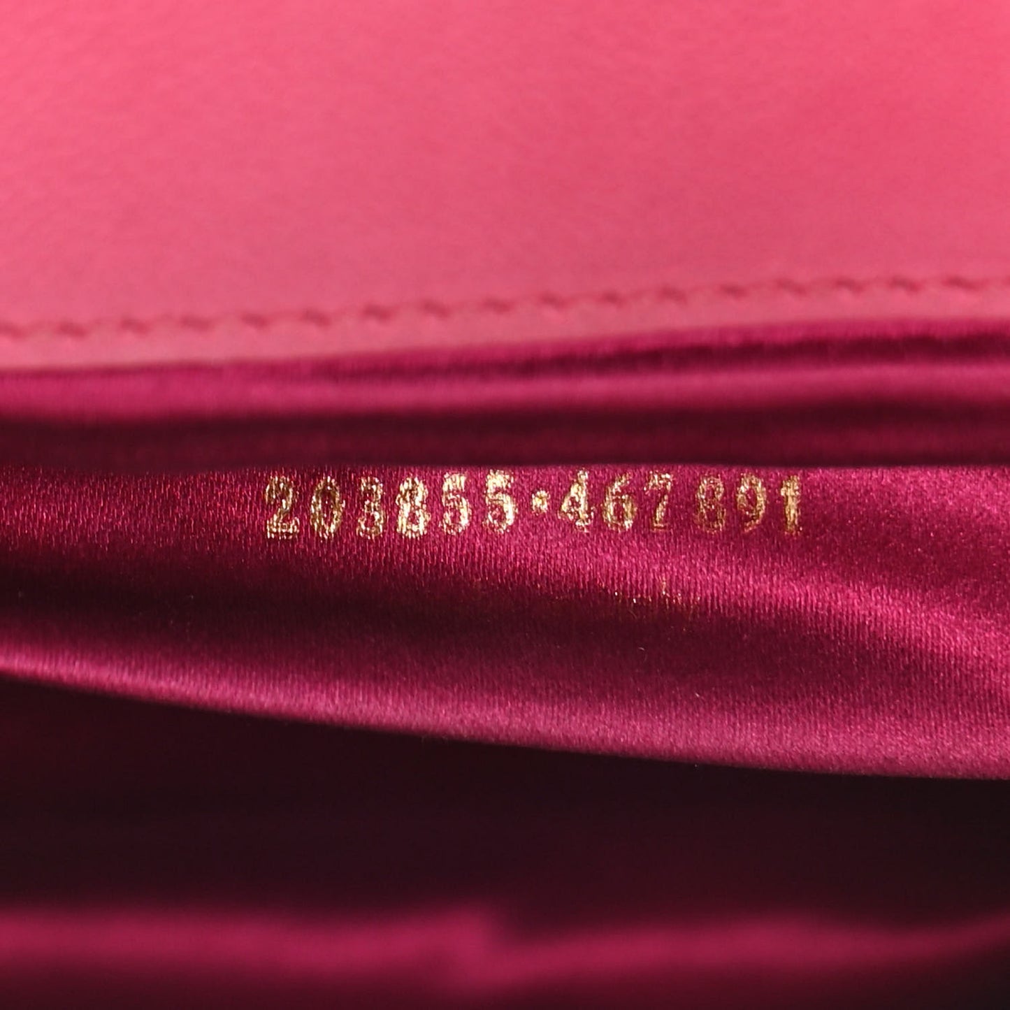Goatskin Monogram Large Belle De Jour Clutch Lipstick Fuchsia