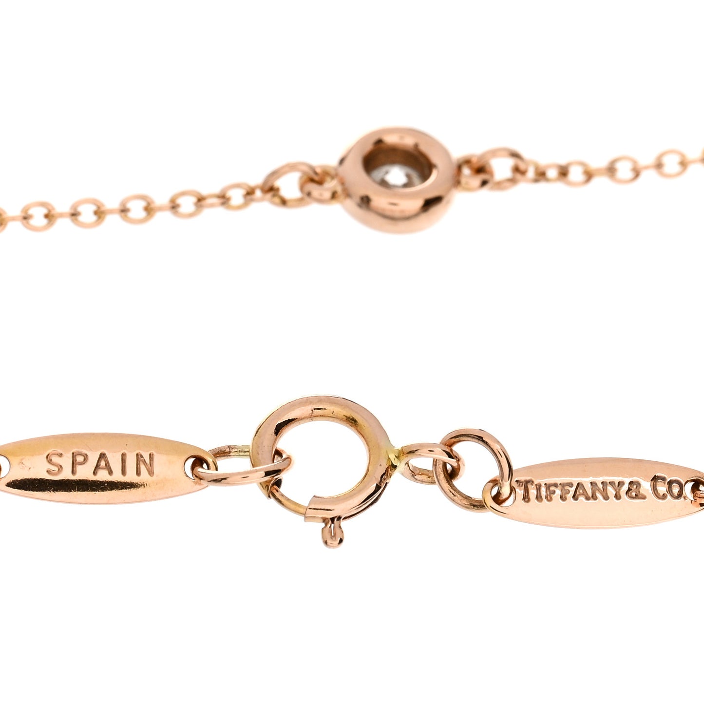 18K Rose Gold Diamond .08ct Elsa Peretti Diamonds by the Yard Bracelet