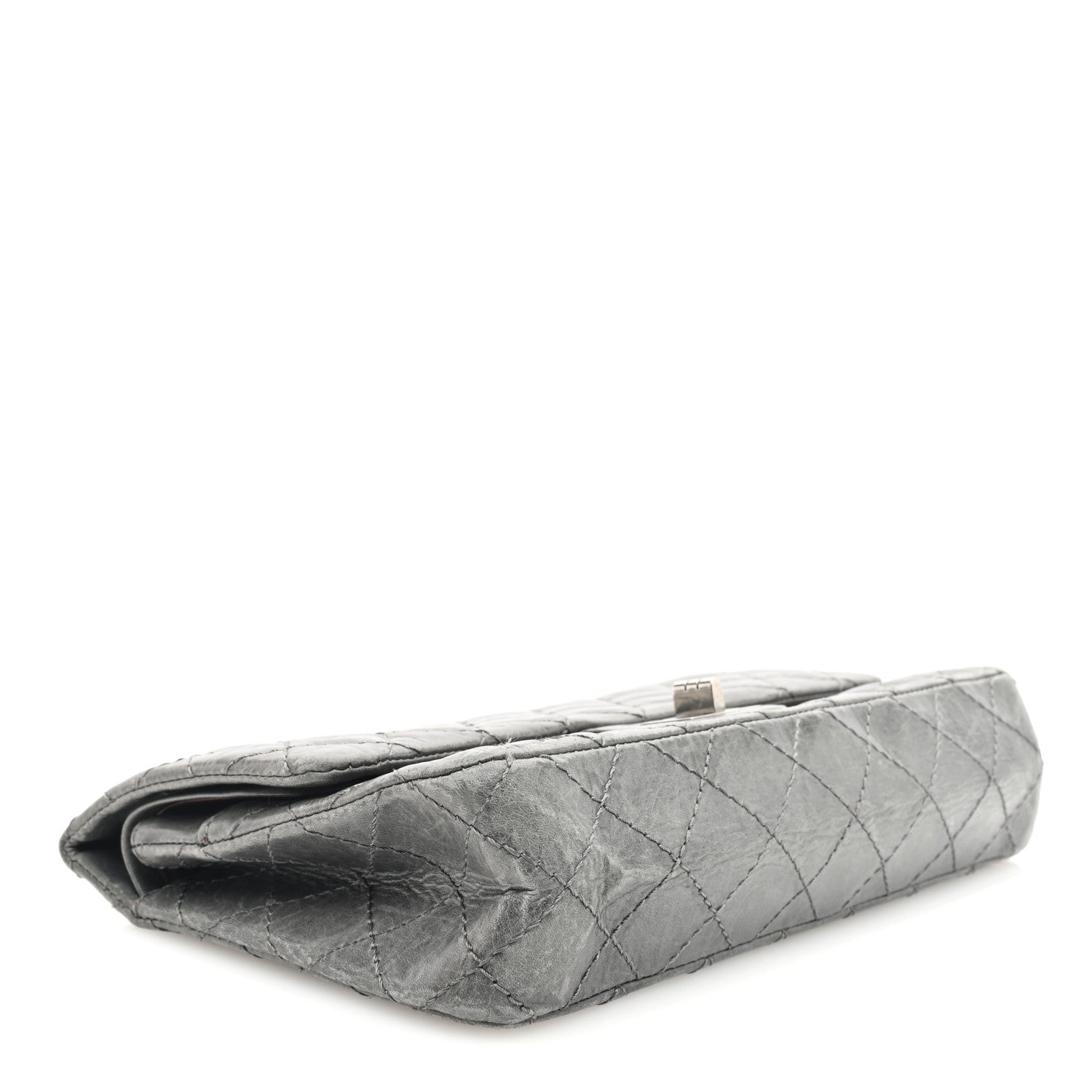 Chanel Aged Calfskin Quilted 50th Anniversary 2.55 Reissue 225 Flap Grey 4 of 11