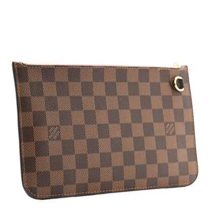 Louis Vuitton Damier Ebene Neverfull MM GM Pochette Rose Ballerine 3 of 10