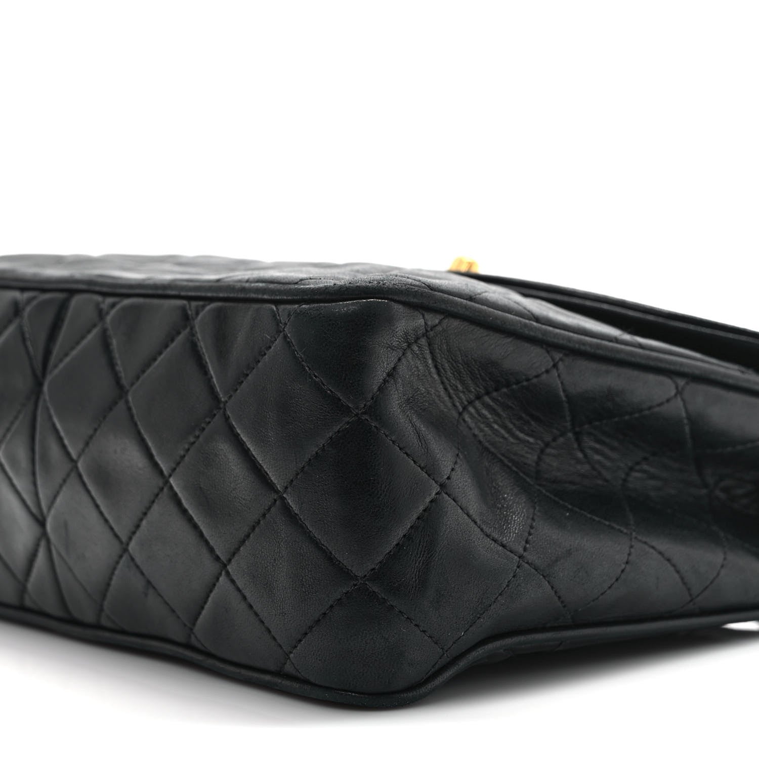 Chanel Lambskin Quilted CC Flap Shoulder Bag Black 8 of 11