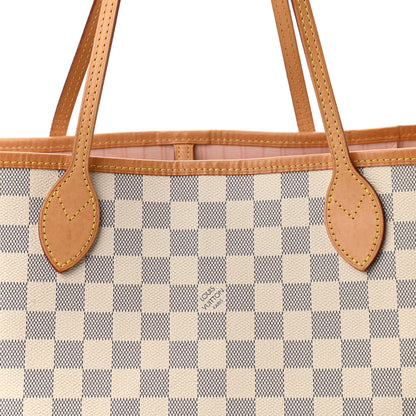 Louis Vuitton Damier Azur Neverfull MM Rose Ballerine 8 of 10