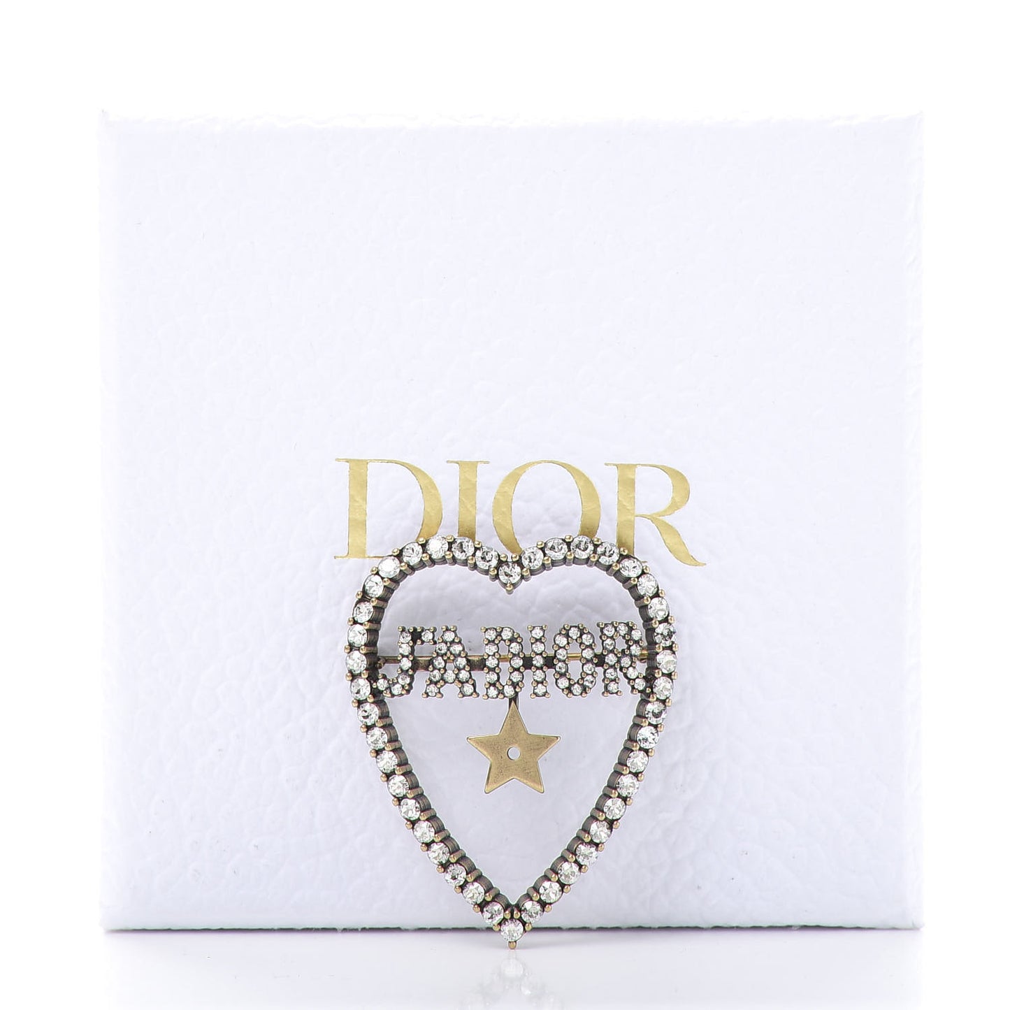 Crystal Heart J'Adior Brooch
