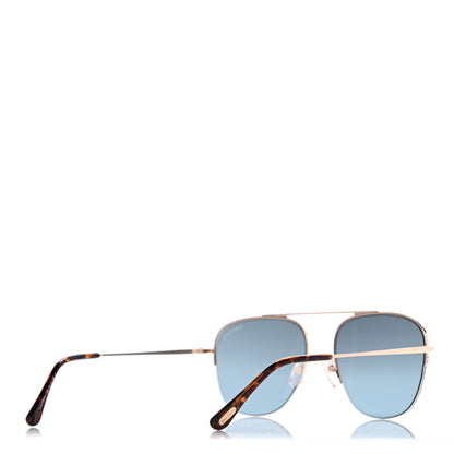 Tom Ford Abott Sunglasses TF667 Gold Light Blue 4 of 4