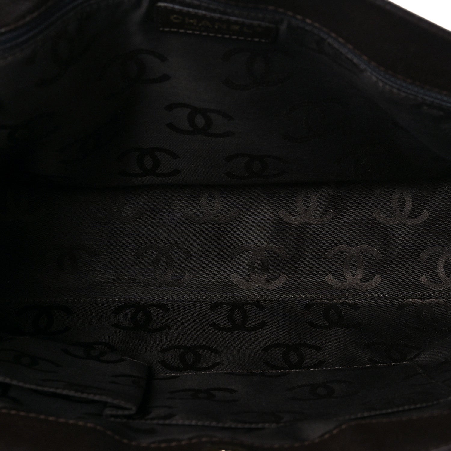 Chanel Caviar Quilted Shopping Tote Dark Brown 5 of 10
