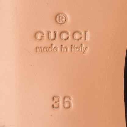 Gucci Calfskin Lambswool Studded Womens Princetown Slippers 36 Black 6 of 8