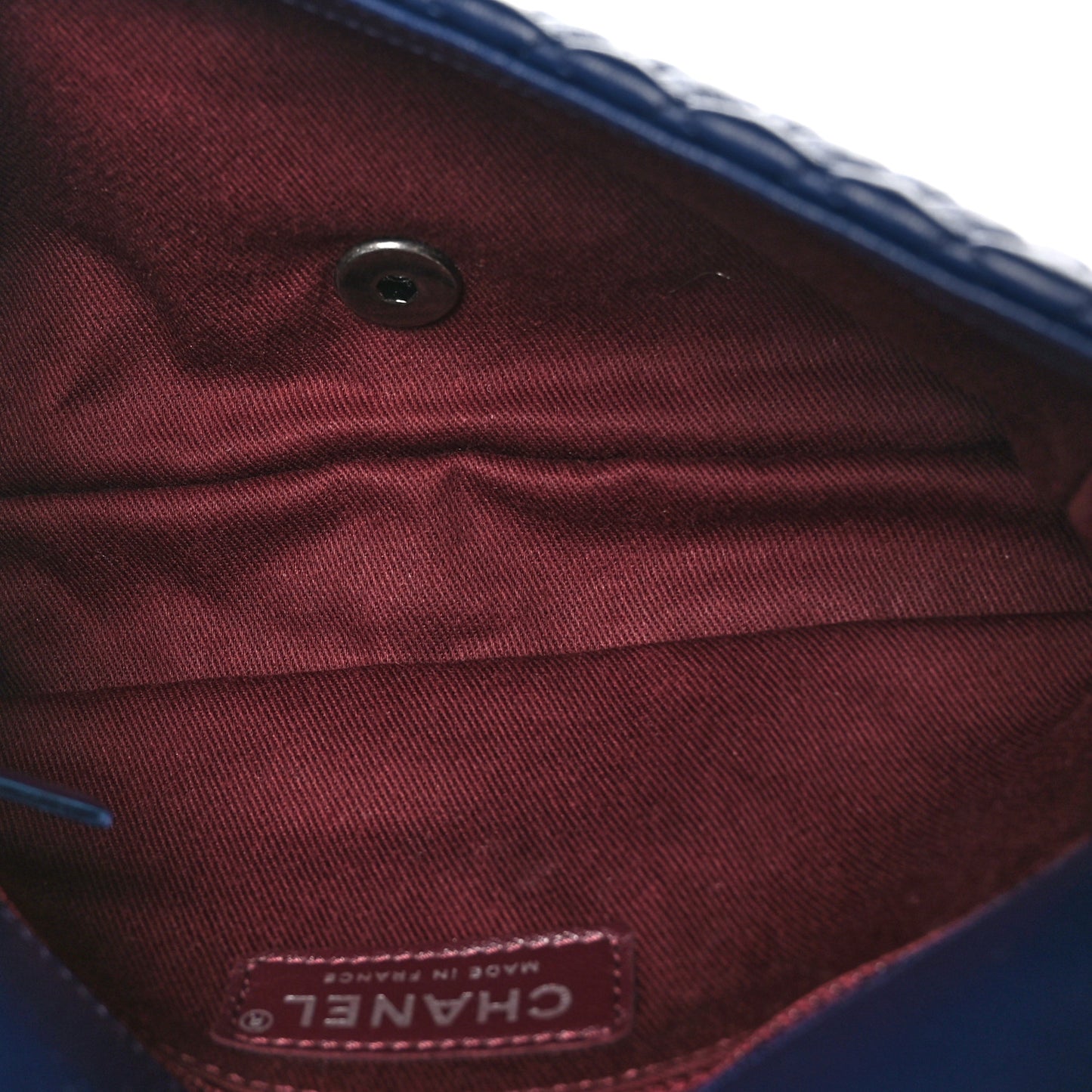 Calfskin Micro Quilted Small Flap Navy