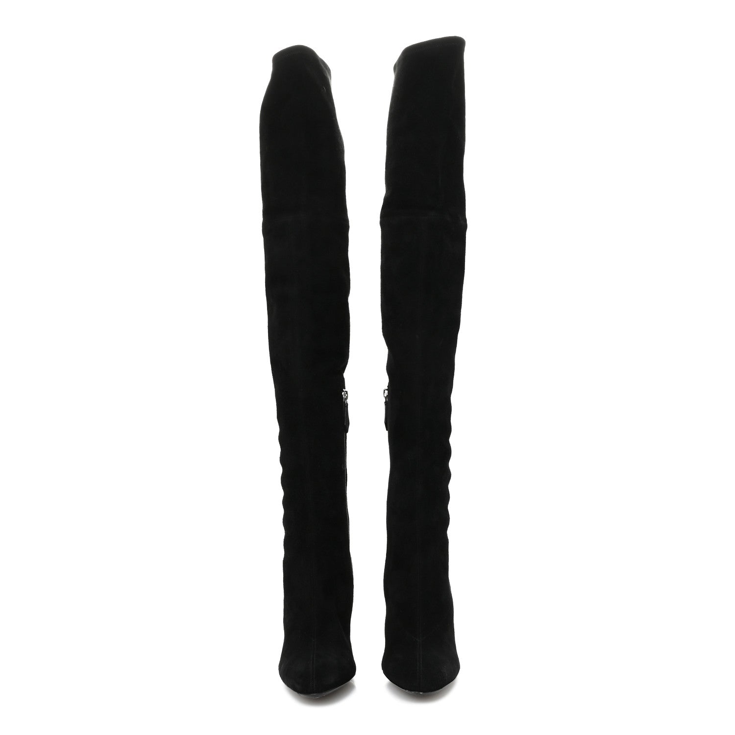 Hermes Velvet Goatskin Betty 60 Boots 36.5 Black 2 of 8