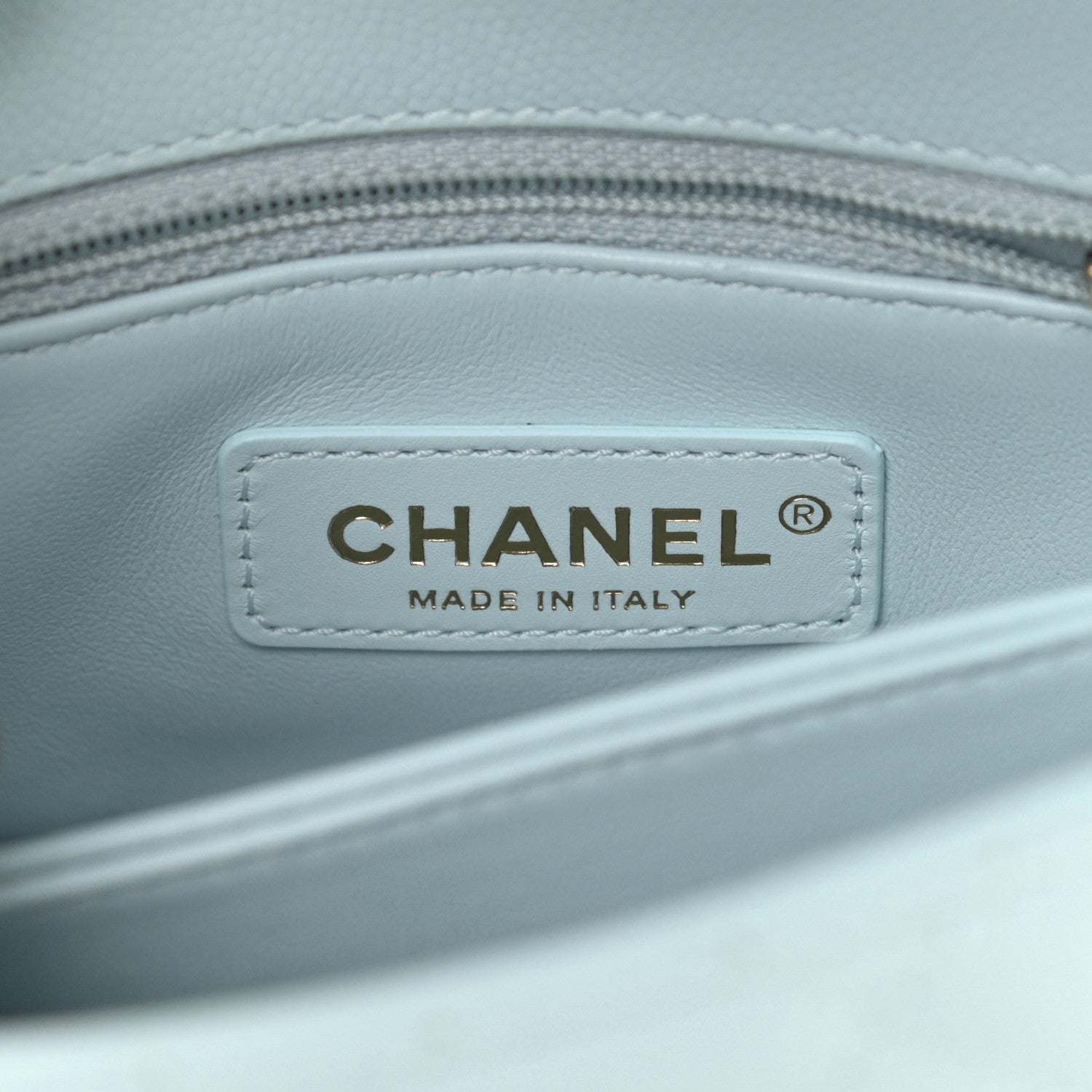 Chanel Caviar Quilted Extra Mini Coco Handle Flap Light Blue 6 of 9