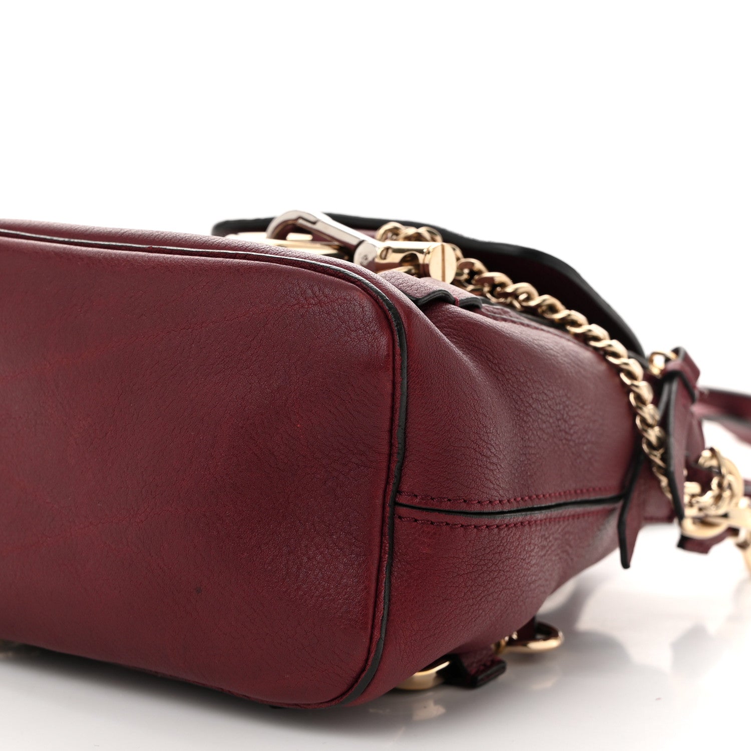 Chloe Suede Calfskin Mini Faye Backpack Earthy Red 10 of 11
