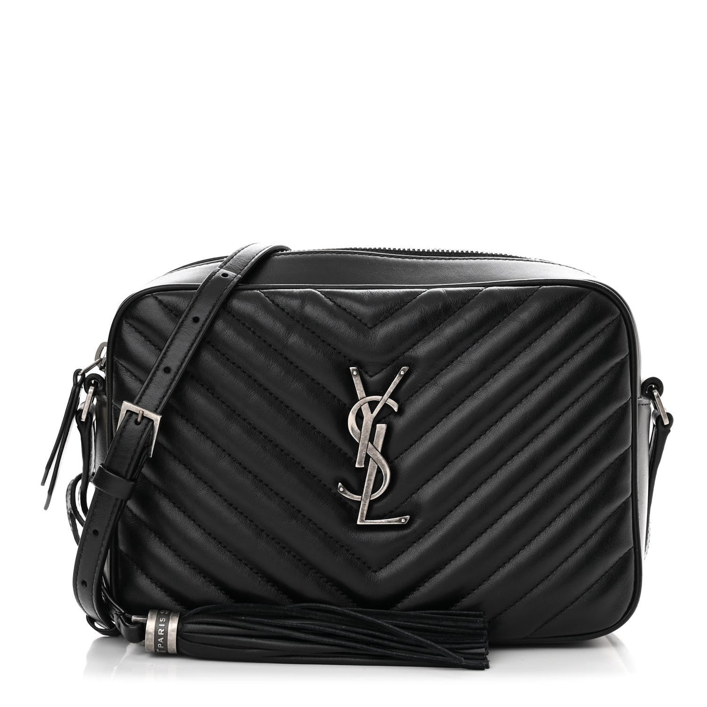 Calfskin Matelasse Monogram Lou Camera Bag Black