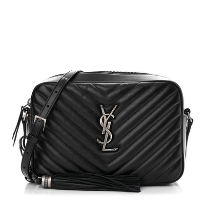 Saint Laurent Calfskin Matelasse Monogram Lou Camera Bag Black 1 of 12