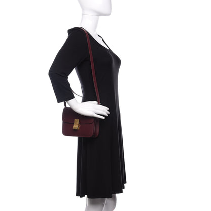 Celine Box Calfskin Teen Classic Box Flap Bag Burgundy 2 of 11
