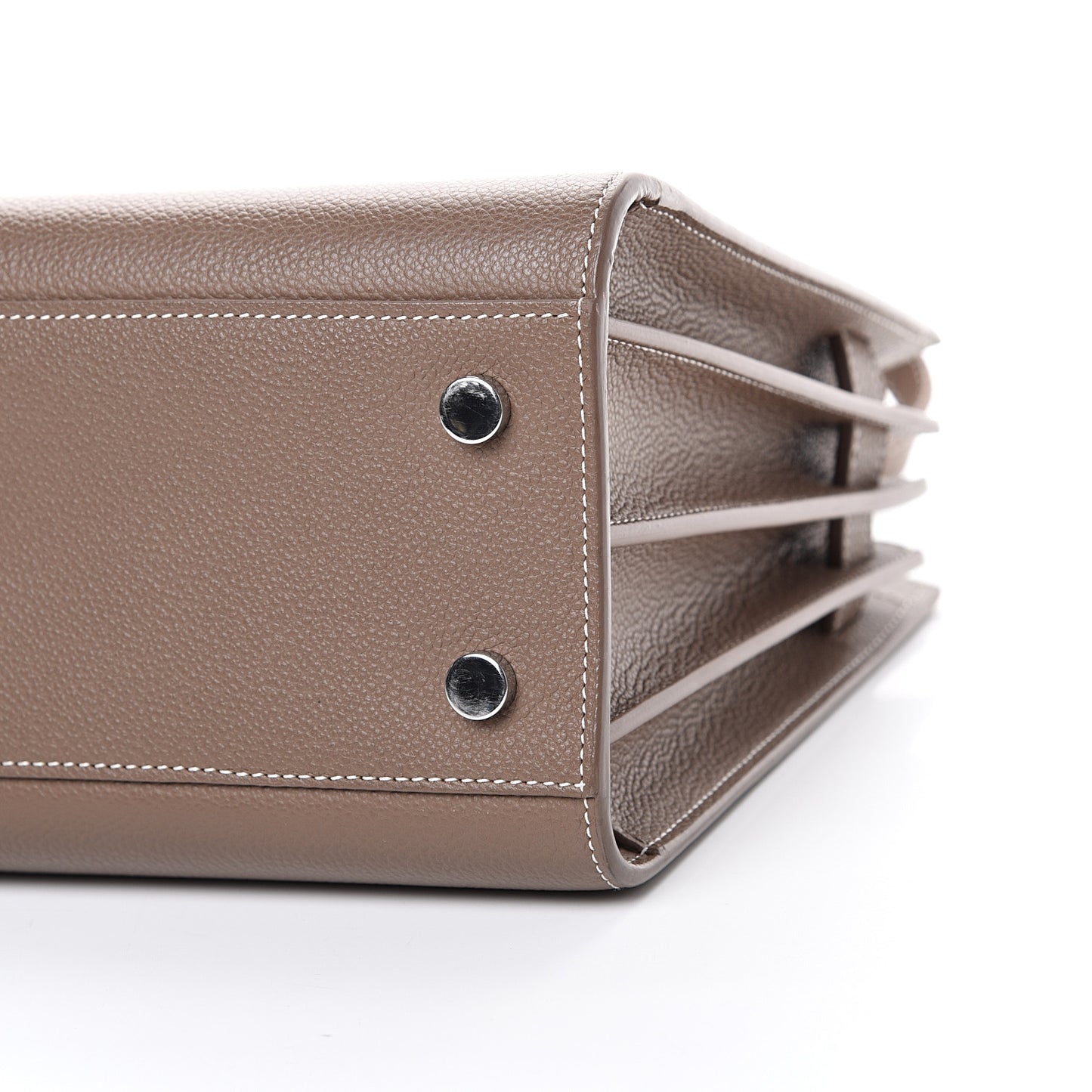 Grained Calfskin Baby Sac De Jour Taupe